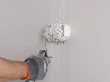 Adhesive roll filler